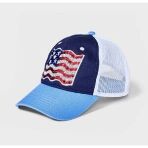 Cat & Jack Kids' Sequin Patch Americana Trucker Hat